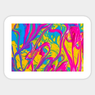 Colorful Abstract Oil Painting Sticker